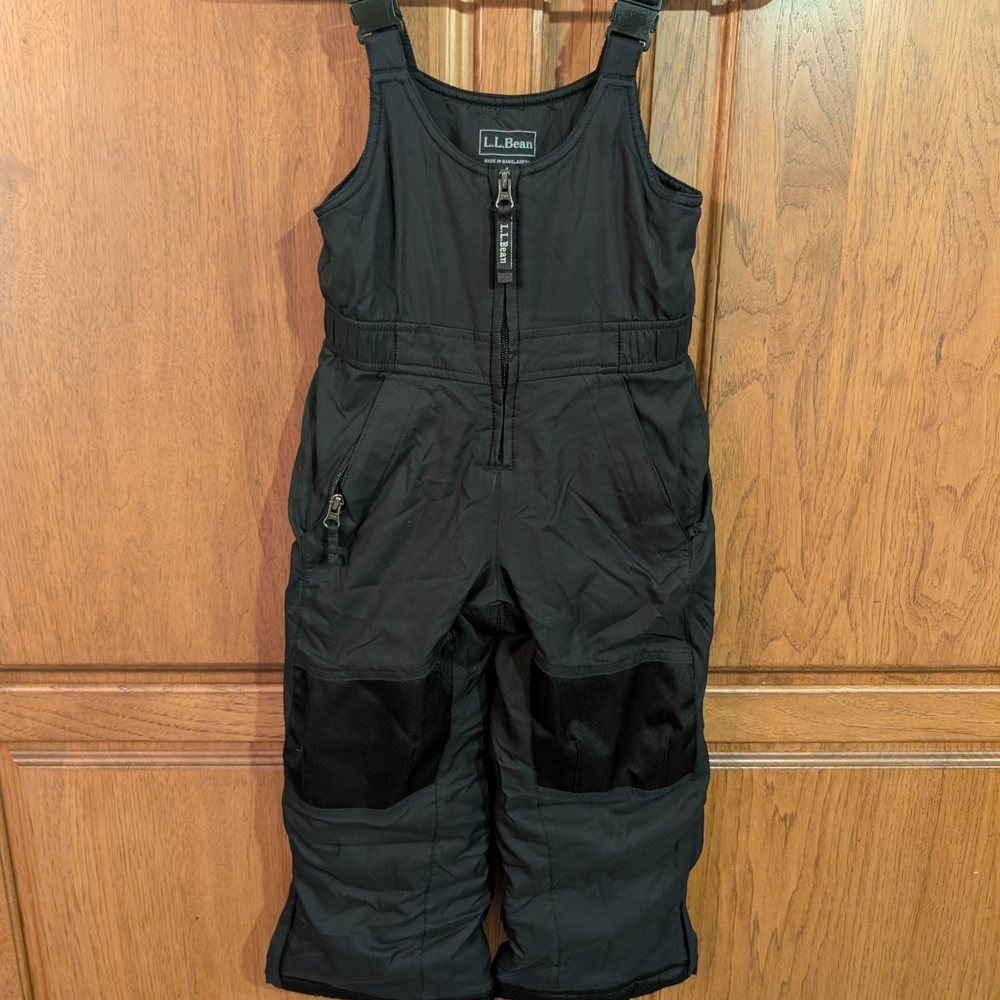 L.L. Bean Kids Black Snow Pants Bibs
